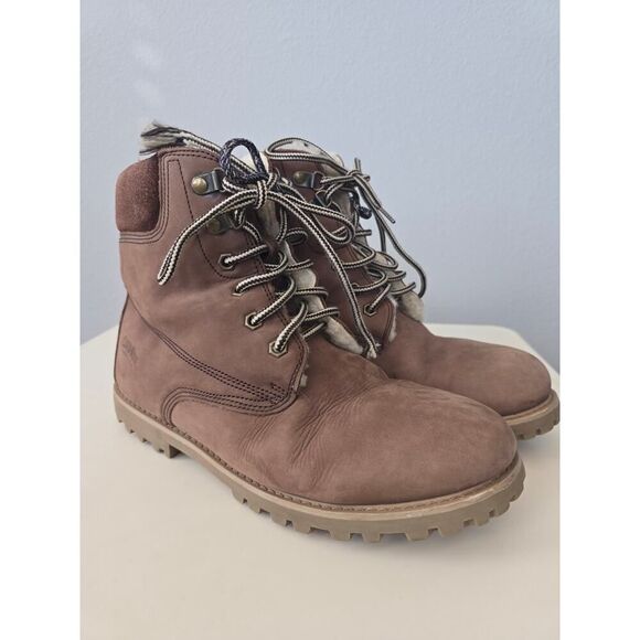 Cloud Nine Sheepskin Brown Leather Lace-Up Winter Boots | Men’s Size 9 Warm main image 7